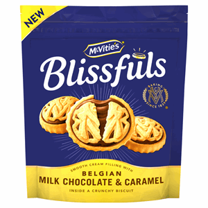 McVitie's Blissfuls Belgian Milk Chocolate & Caramel Biscuits 228g Image