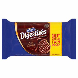 McVitie's Digestives Milk Chocolate Biscuits Twin Pack 2 x 266g, 532g Image