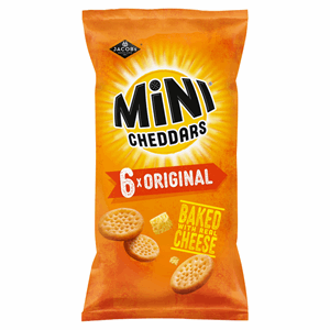 Jacob's Mini Cheddars Original Multipack Baked Snacks 6 Pack 6x23g Image
