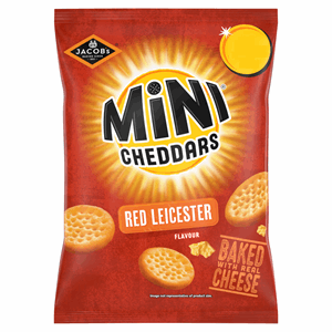 Jacobs Mini Cheddars Red Leicester 90g Image