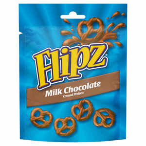 Flipz Milk Chocolate Covered Pretzels Bag 100g Image