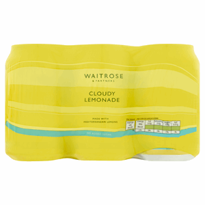 Waitrose Cloudy Lemonade No Added Sugar 6x330ml Image
