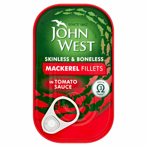 John West Mackerel Fillets In Tomato Sauce 125g Image