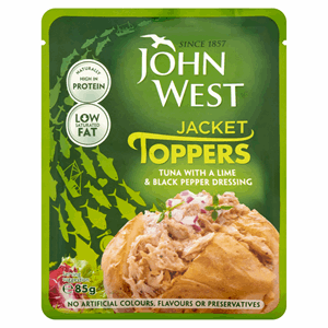 John West Jacket Toppers Tuna with a Lime & Black Pepper Dressing 85g Image