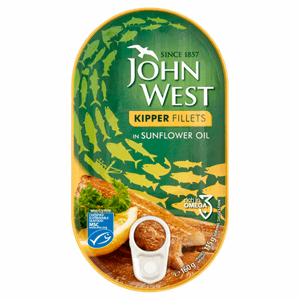 John West Kipper Fillets in Sunflower Oil 160g Image