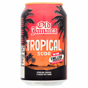 Old Jamaica Tropical Soda Sparkling Tropical Flavour Soft Drink 330ml Image