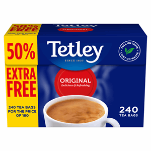 Tetley Original Tea Bags 160s + 50% Extra Free Image