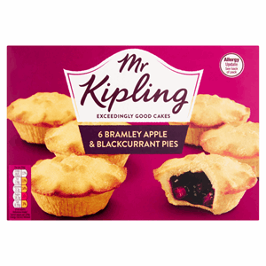 Mr Kipling Bramley Apple & Blackcurrant Pies 6 Pack Image