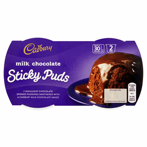 Cadbury Milk Chocolate Sticky Puds 2 x 95g Image