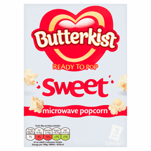 Butterkist Sweet Microwave Popcorn 3 x 60g Image