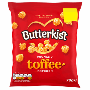 Butterkist Toffee Popcorn Â£1.25 78g Image