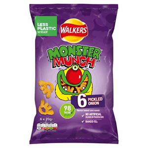 Walkers Monster Munch Pickled Onion Multipack Snacks 6x20g Image