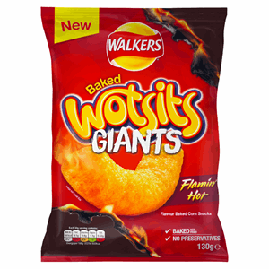Walkers Wotsits Giants Flamin' Hot Sharing Snacks 130g Image
