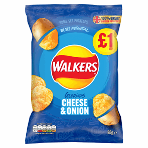 Walkers Crisps Cheese & Onion £1 65g Image