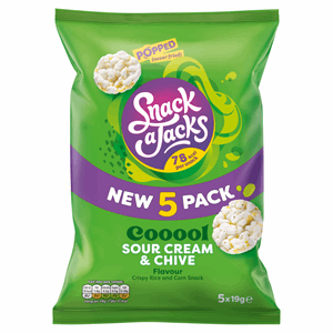 Snack a Jacks Sour Cream & Chive Multipack Rice Cakes 5x19g Image