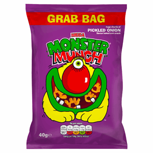 Mega Monster Munch Pickled Onion Snacks 40g Image