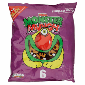 Mega Monster Munch Pickled Onion Snacks 6x22g Image