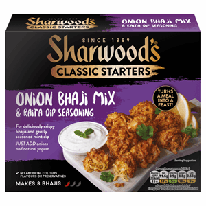 Sharwood's Onion Bhaji Mix & Raita Dip Seasoning 110g Image