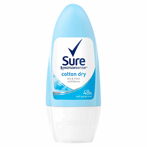 Sure Women Cotton Dry Anti-Perspirant Deodorant Roll On 50ml Image