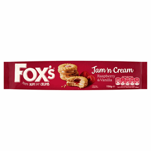 Fox's Jam n' Cream Raspberry & Vanilla 150g Image