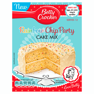 Betty Crocker Rainbow Chip Party Cake Mix 425g Image