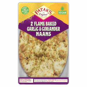 Patak's Garlic & Coriander Naan Breads 2pk 280g Image