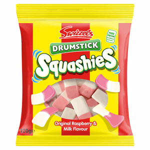 Swizzels Drumstick Squashies Original Raspberry & Milk Flavour 120g Image