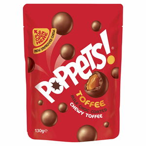 Poppets Chocolate Toffee Pouch 130g Image