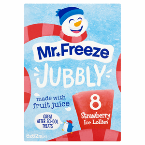 Mr Freeze Jubbly Strawberry Ice Lollies 8x62ml Image