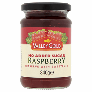 Valley Gold No Added Sugar Raspberry Preserve with Sweetener 340g Image