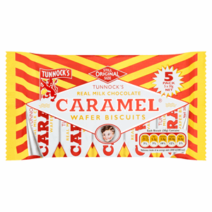 Tunnock's Real Milk Chocolate Caramel Wafer Biscuits 5 x 30g Image
