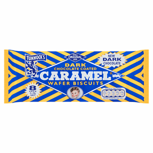 Tunnock's Dark Chocolate Coated Caramel Wafer Biscuits 8 x 30g Image