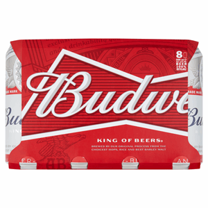 Budweiser Lager Beer 8 x 500ml Image