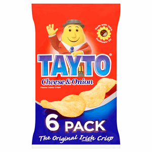 Tayto Cheese & Onion Flavour Potato Crisps 7 x 25g Image