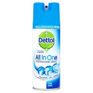 Dettol All in One Disinfectant Spray Crisp Linen 400ml Image