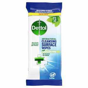 Dettol Antibacterial Cleansing Surface Wipes 72 Large Wipes Image