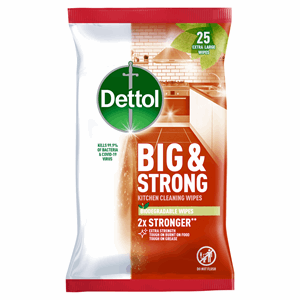 Dettol Antibacterial Big & Strong Kitchen Wipes 25 Wipes Image
