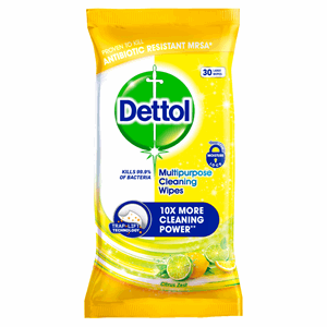Dettol Multipurpose Cleaning Wipes Citrus Zest 30 Large Wipes Image
