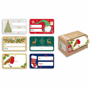 Christtmas Gift Tags Contemporary Self Adhesive 150s Image