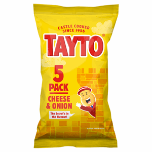 Tayto Cheese & Onion Crisps 5x25g Image