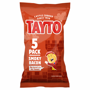 Tayto Smokey Bacon Crisps 5x25g Image