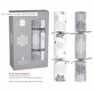 Crackers Silver & White 8x12inch Image