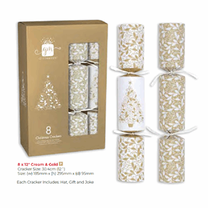 Crackers Cream & Gold 8x12inch Image