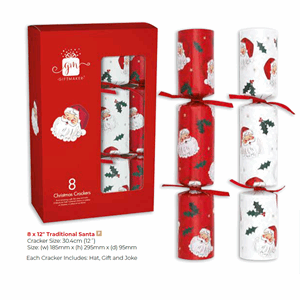Crackers Traditional Santa 8x12inch Image