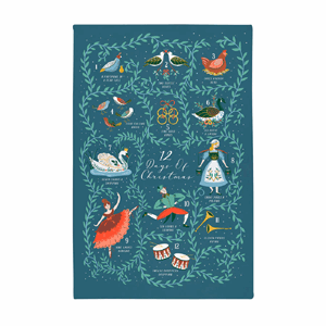 Ulster Weavers 12 Days of Christmas Cotton Tea Towel Image