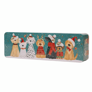Farmhouse Biscuits Christmas Dog Lemon & Ginger Whirls Tin 225g Image