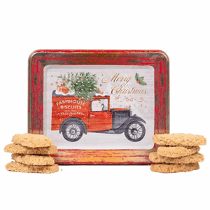Farmhouse Biscuits Vintage Van Oat Flip Tin 400g Image