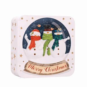 Farmhouse Biscuits Snowman Snowglobe Assortment Tin 400g Image