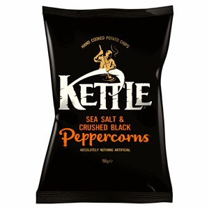 KETTLE® Chips Sea Salt & Crushed Black Peppercorns 150g Image