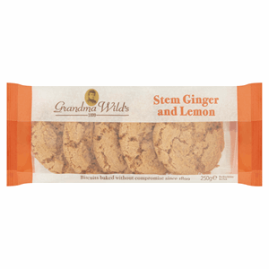 Grandma Wild's Stem Ginger & Lemon Cookies 250g Image